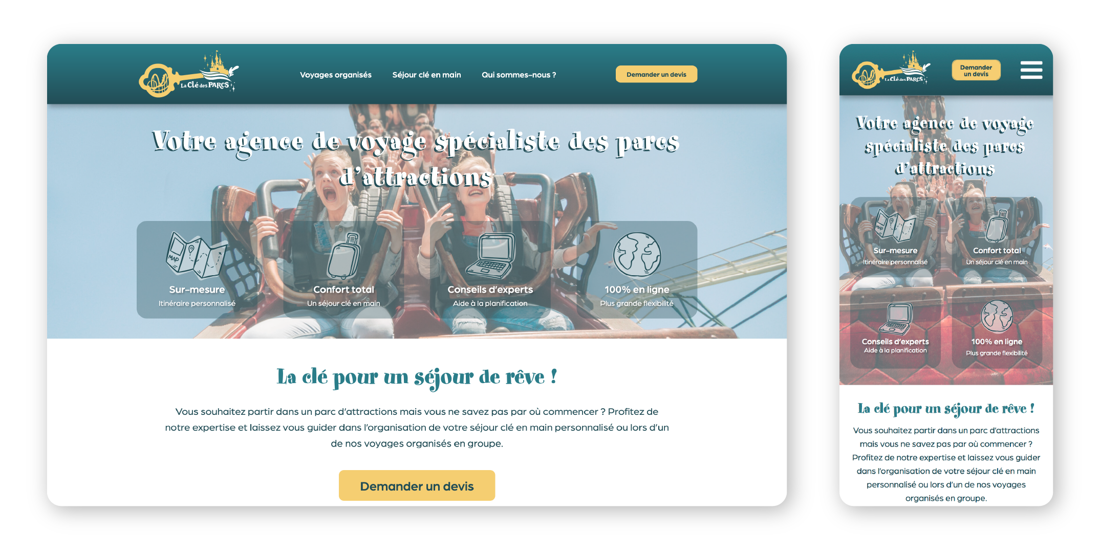 Exemple de client - La Clé des Parcs