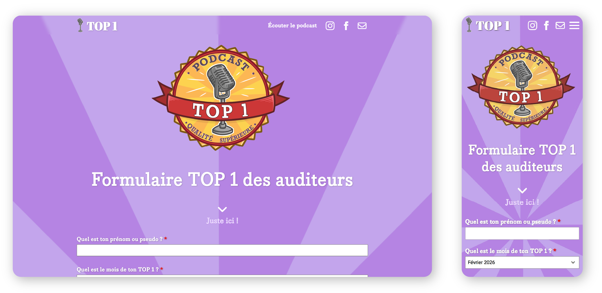 Exemple de client - TOP 1 Podcast