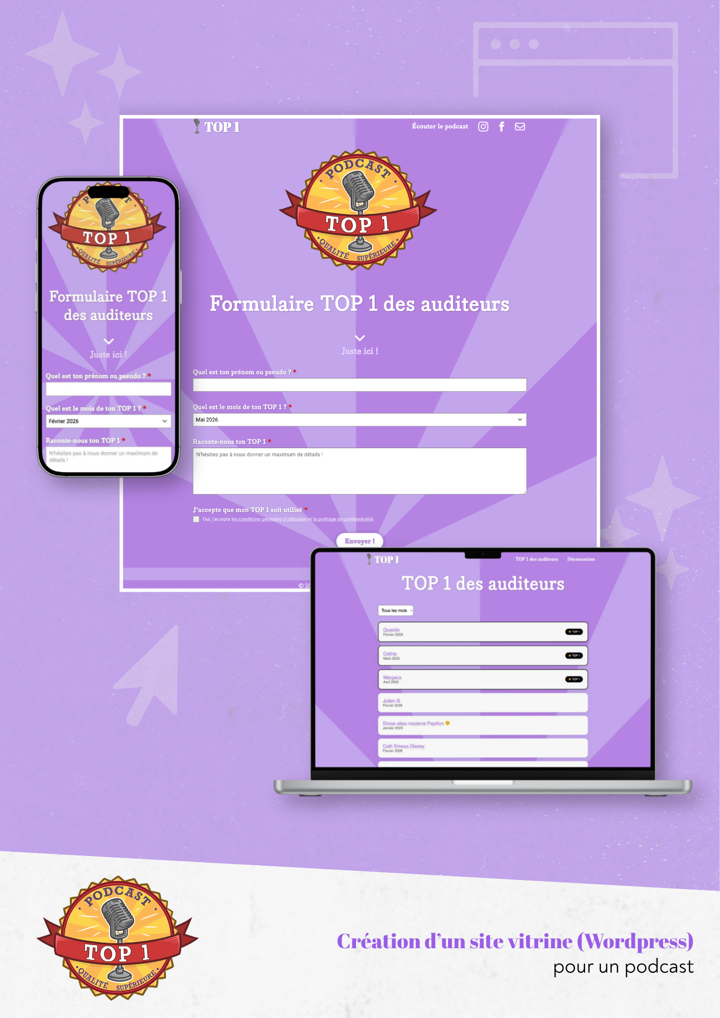 Exemple de client - TOP 1 Podcast